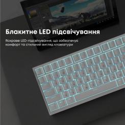 Клавиатура Ajazz AK820 Red Switch USB-C UA White Фото 13