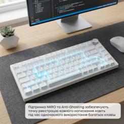 Клавиатура Ajazz AK820 Red Switch USB-C UA White Фото 14