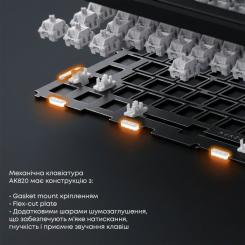 Клавиатура Ajazz AK820 Red Switch USB-C UA White Фото 8