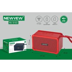 Акустическая система NEWVEW NV-9193 BT/USB/TF/FM Red Фото 1