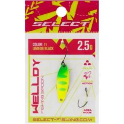 Блесна Select Welldy 2.5g 31mm 11 LimeON Black Фото 1