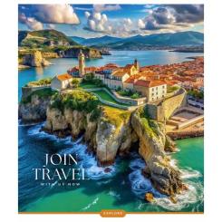 Тетрадь Школярик Join Travel 96 аркушів клітинка Фото 4