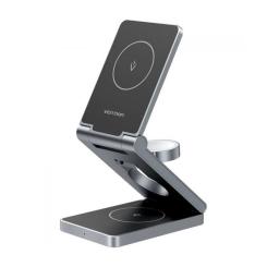 Зарядное устройство Vention Magnetic Wireless Charger 15W 3-in-1 gray Фото