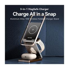 Зарядное устройство Vention Magnetic Wireless Charger 15W 3-in-1 gray Фото 3