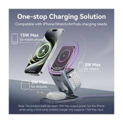 Зарядное устройство Vention Magnetic Wireless Charger 15W 3-in-1 gray Фото 6