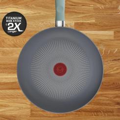 Сковорода Tefal Halo EUCALYPTUS, 24см, алюміній, бакеліт, сірий Фото 3