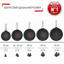 Сковорода Tefal Halo EUCALYPTUS, 24см, алюміній, бакеліт, сірий Фото 7