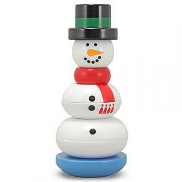 Развивающая игрушка Melissa&Doug Пирамидка -Снеговик Фото