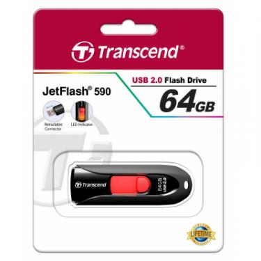 USB флеш накопитель Transcend 64GB JetFlash 590 USB 2.0 Фото 4