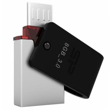 USB флеш накопитель Silicon Power 8GB Mobile X31 USB 3.0, OTG, Black Фото 1
