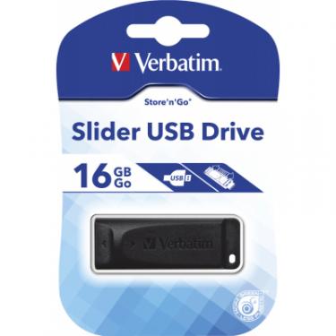 USB флеш накопитель Verbatim 16GB Slider Black USB 2.0 Фото 4