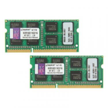 Модуль памяти для ноутбука Kingston SODIMM DDR3 16GB (2x8GB) 1600 MHz ValueRAM Фото