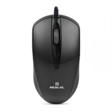 Мышка REAL-EL RM-211, USB, black Фото 2