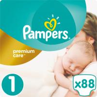 Подгузники Pampers Premium Care New Born Размер 1 (2-5 кг), 88 шт Фото
