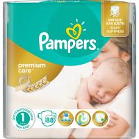 Подгузники Pampers Premium Care New Born Размер 1 (2-5 кг), 88 шт Фото 1