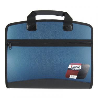 Папка - портфель Axent А4, 4 compartments, blue metallic Фото