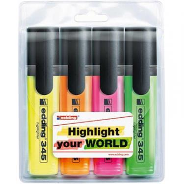 Набор маркеров Edding Highlighter e-345, SET 4colors (blister PVC) Фото 1