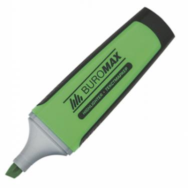 Маркер Buromax highlighter pen, chisel tip, green Фото 1