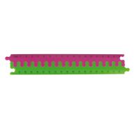 Линейка ZiBi 20см*2 puzzle, plastic, pink- light green, blister Фото 1