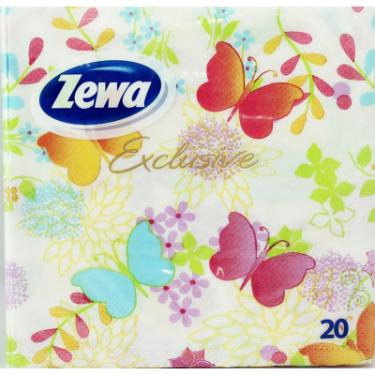 Салфетки столовые Zewa Set Luxury 3-слойные бабочки 20 шт Фото