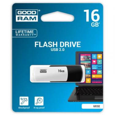 USB флеш накопитель Goodram 16GB UCO2 (Colour Mix) Black/White USB 2.0 Фото 1