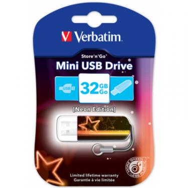 USB флеш накопитель Verbatim 32GB Store 'n' Go Mini Neon USB 2.0 Фото 1