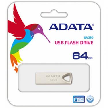 USB флеш накопитель ADATA 64GB UV210 Metal Silver USB 2.0 Фото 2