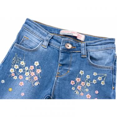 Джинсы Breeze джинсовые с цветочками Фото 1