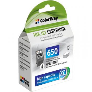 Картридж ColorWay HP №650 black (CZ101AE) ink level Фото