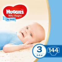 Подгузники Huggies Ultra Comfort 3 Box для мальчиков (5-9 кг) 144 шт Фото