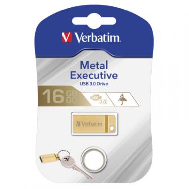 USB флеш накопитель Verbatim 16GB Metal Executive Gold USB 3.0 Фото 3