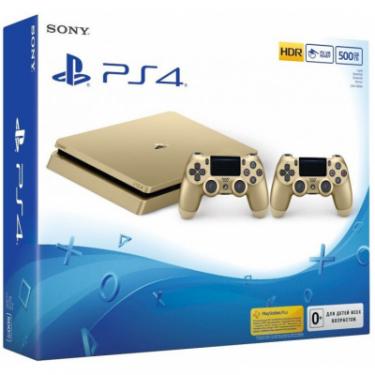 Игровая консоль Sony PlayStation 4 Slim 500GB Gold + Геймпад Sony Duals Фото 8