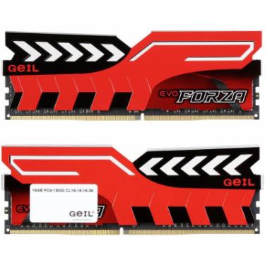 Модуль памяти для компьютера Geil DDR4 32GB (2x16GB) 3000 MHz EVO FORZA RED Фото 1