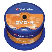 Диск DVD Verbatim 4.7Gb 16X CakeBox 50шт DATA LIFE Фото
