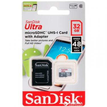 Карта памяти SanDisk 32GB Miсro-SDHC Class 10 UHS-I Ultra Фото 3