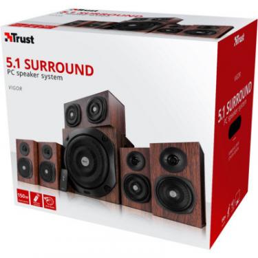Акустическая система Trust Vigor 5.1 Surround Speaker System Brown Фото 4