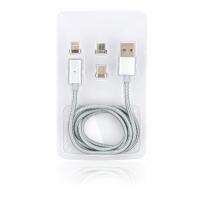 Дата кабель Vinga USB 2.0 AM to Lightning + Micro 5P + Type-C 1.0m Фото 1