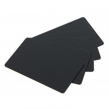 Карточка пластиковая чистая Evolis PVC-U 30 mil, чорные, матовые, 5х100 штук Фото