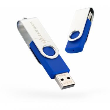 USB флеш накопитель eXceleram 8GB P1 Series Silver/Blue USB 2.0 Фото