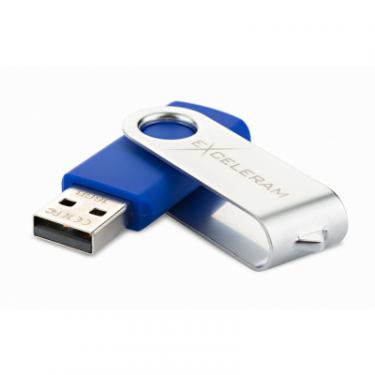USB флеш накопитель eXceleram 8GB P1 Series Silver/Blue USB 2.0 Фото 1