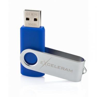 USB флеш накопитель eXceleram 8GB P1 Series Silver/Blue USB 2.0 Фото 2