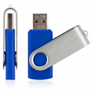 USB флеш накопитель eXceleram 8GB P1 Series Silver/Blue USB 2.0 Фото 3