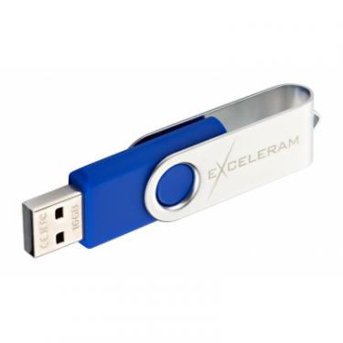 USB флеш накопитель eXceleram 8GB P1 Series Silver/Blue USB 2.0 Фото 4
