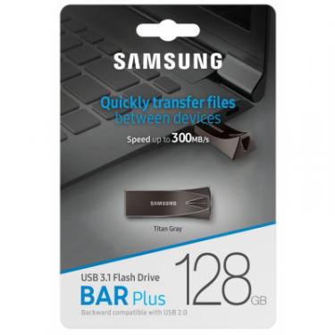 USB флеш накопитель Samsung 128GB Bar Plus Black USB 3.1 Фото 6
