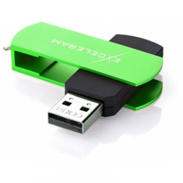 USB флеш накопитель eXceleram 64GB P2 Series Green/Black USB 2.0 Фото 1
