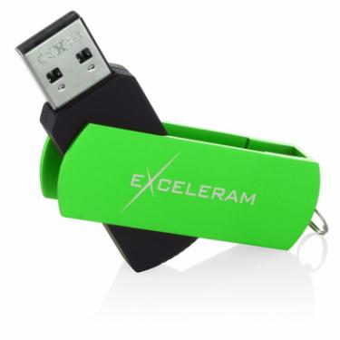 USB флеш накопитель eXceleram 64GB P2 Series Green/Black USB 2.0 Фото 2