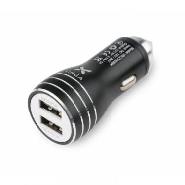 Зарядное устройство Vinga Dual USB Car Charger aluminium black Фото