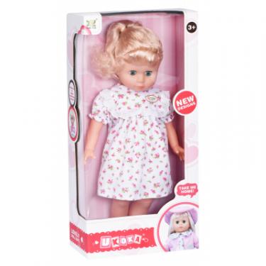 Кукла Same Toy белое платье в розовый цветочек 45 см Фото