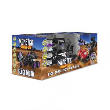 Радиоуправляемая игрушка Monster Smash-Ups RASH CAR на р/у - ЧЕРНАЯ ВДОВА фиолетово-черный, а Фото 4