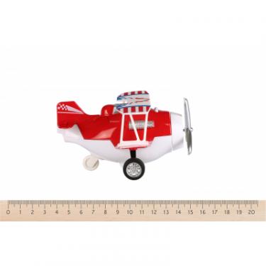 Спецтехника Same Toy Самолет металический инерционный Aircraft красный Фото 1
